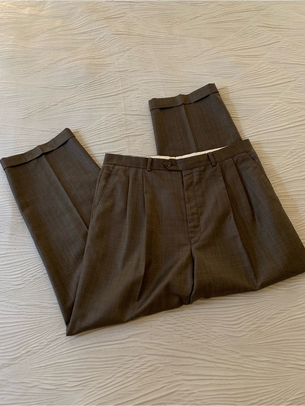 Vintage LRL Ralph Lauren Wool/Cashmere Blend Double Pleated Loose Fit Pants